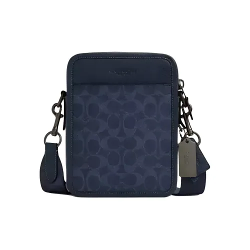 COACH Sullivan Кожа Сумка через плечо Мини Мужская Синяя