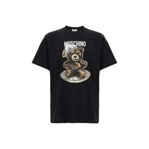 MOSCHINO Мужские черные T-рубашки