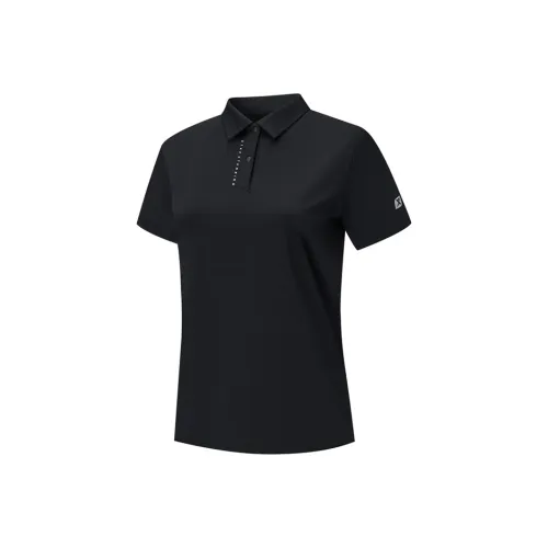 XTEP Comprehensive Training Короткий рукав Беговая футболка Женская Глубокий черный