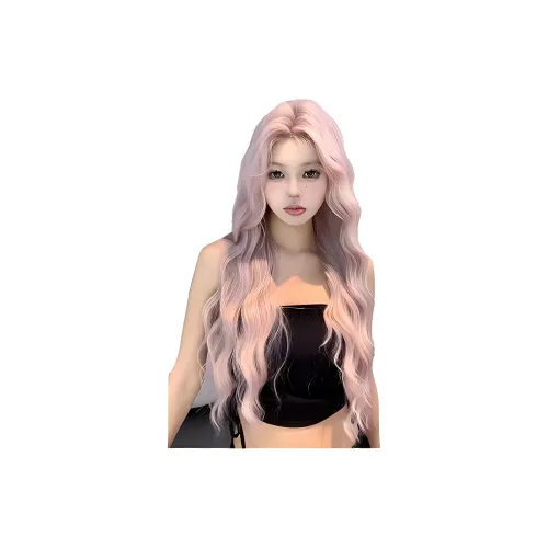 UMIFFA Dream Pink Purple Middle Part Big Wave Перука Длинные Вовлеченные Волосы Элегантный и Естественная Кожа Комплиментирующий Корейский Полный Комплект