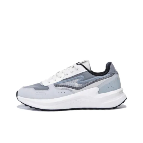 Erke Устойчивые к истиранию противоскользящие низкие беговые кроссовки для мужчин белые и серые