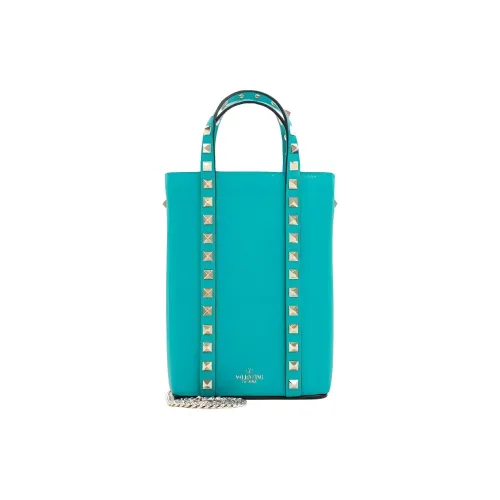 Valentino Rockstud Кожаная сумка с цепочкой сумка через плечо сумка женская бирюзовая