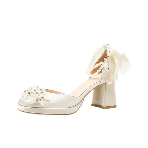 GOSO Грубый каблук Высокие каблуки Женские Абрикос