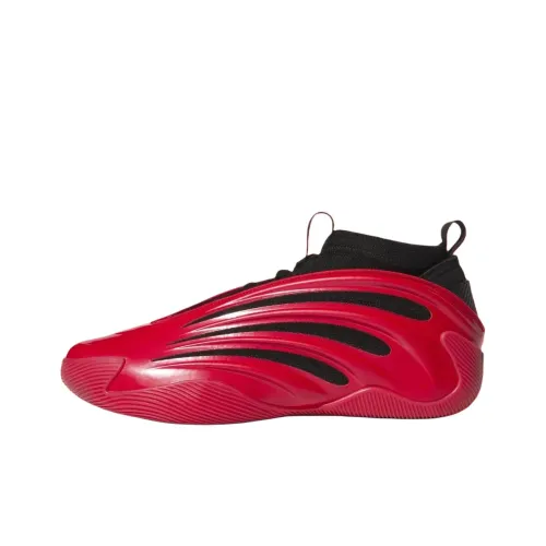 Adidas Harden Vol.9 Амортизирующие шоки Противоскользящие и устойчивые к истиранию MID Баскетбольные кроссовки Мужской Красный