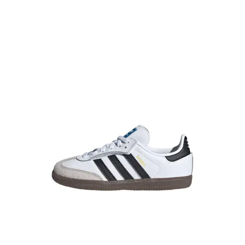 Adidas Originals SAMBA OG Детские Скейтбординги Низкий Топ Облачный Белый/Основной Черный Для Детей Дошкольный
