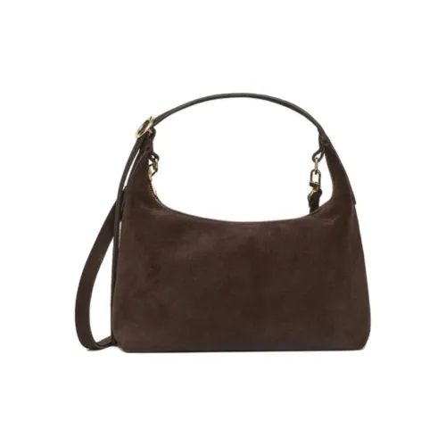 ARKET Коровья кожа Круассан Сумка Сумка через плечо Маленькая унисекс Сумка Темно-коричневый