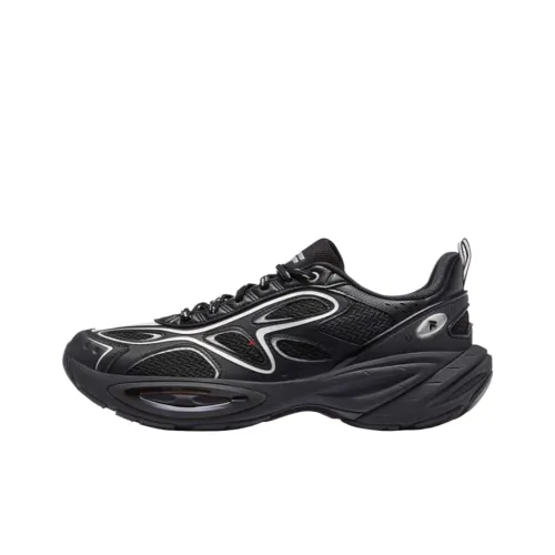 FILA KIDS Беговые кроссовки Low Топ Черный Космическое серебро Мужской