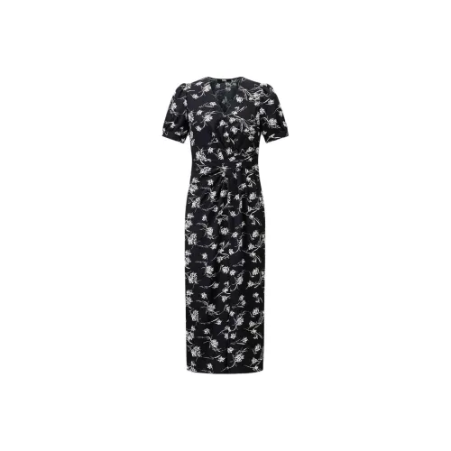 KARL LAGERFELD Короткий рукав Платье Женское Черное