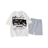 Белый топ, светло-серый низ