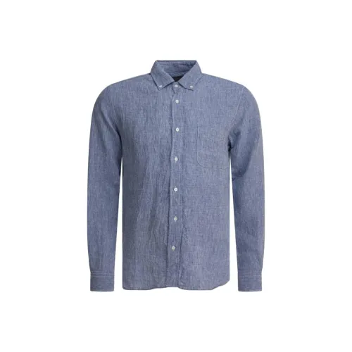 Beams Plus Blue Men's Shirts Beams Plus Синие Мужские Рубашки