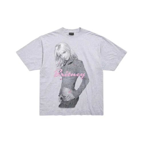 Balenciaga SS26 T Рубашка Обычный крой Мужская Серый