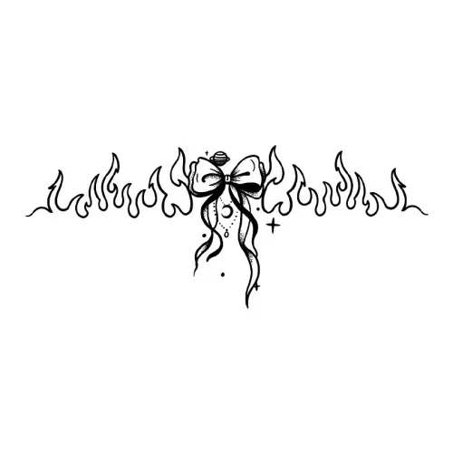 Gentle Welcome Бант Tattoo Наклейка Водонепроницаемый Длинный Срок Прочного Искусственного Татуировки Грудь Травяной Полупрочный