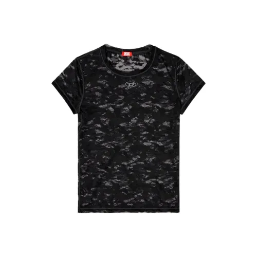 DIESEL Стандартная T-рубашка Женская Черная
