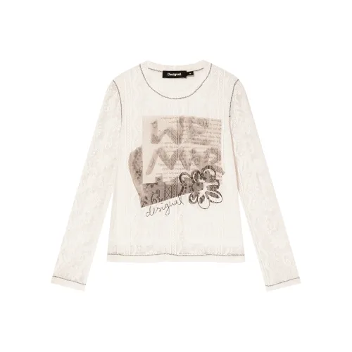 Desigual Белые Женские Футболки