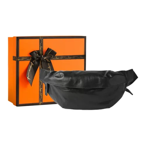 OUBOTE Корова Кожа Бананка Стандартная Мужская Черная