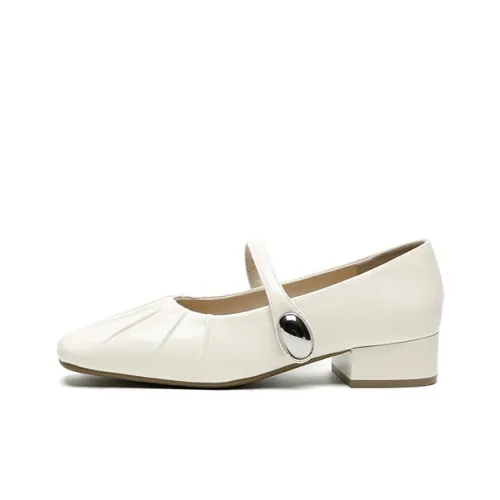 FIVE PLUS Туфли Мэри Джейн с грубым каблуком Женские