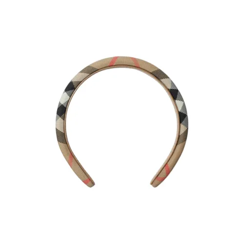 Burberry Ободок Из Нейлона В Клетку Тисненый Логотип Burberry С Внутренней Стороны