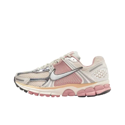 Nike Air Zoom Vomero 5 Устойчивый к истиранию Дышащие Низкие Беговые кроссовки Унисекс Розовые Белые
