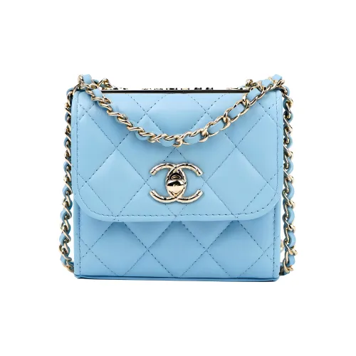 CHANEL Trendy cc Sheepskin Сумка через плечо Мини Женская Светло-синяя