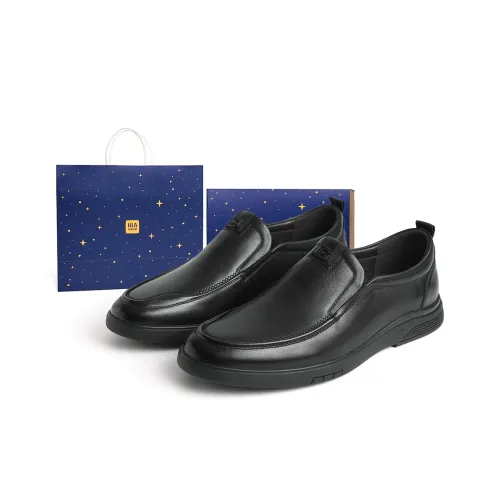 HLA Повседневные кожаные туфли Мужские Черные