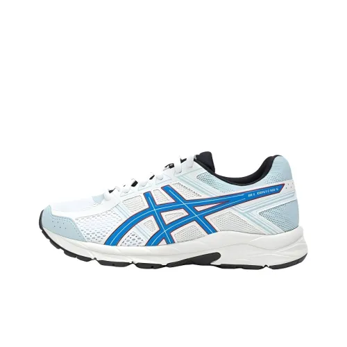 Asics Гель Contend 4 Детские Беговые Кроссовки Низкий Верх Белый Синий Унисекс