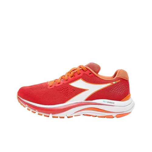 DIADORA Устойчивые к истиранию низкие беговые кроссовки женские красные