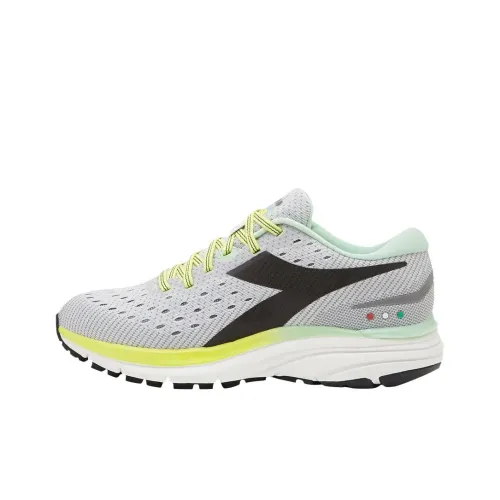 DIADORA Устойчивые к истиранию низкие беговые кроссовки женские серо-черные