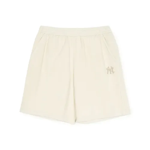 Mlb Base Logo New York Yankees Basic Collection SS25 Повседневные шорты Женские Бежевый