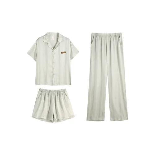 XUANZHITING Светло-зеленый Мужской Пижамный комплект