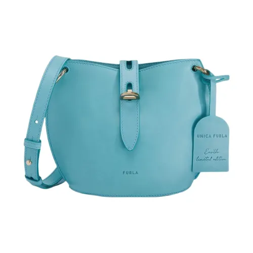 Furla Net Collection Кожа Ведрообразные сумки Сумки через плечо Сумка через плечо Мини Женская Синий