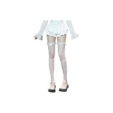 Японский кружевной, бабочка, длинный голеностоп, белый