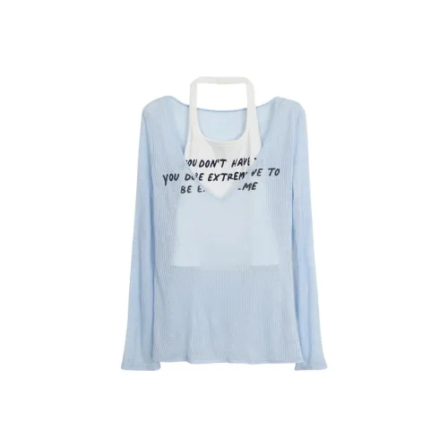 JUFU Синий COVER UP + Белая Майка Женские Майки