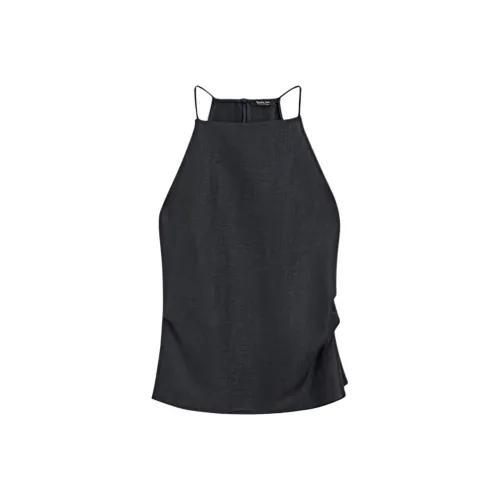 Massimo Dutti Темно-черный Серый Женские Камисоли