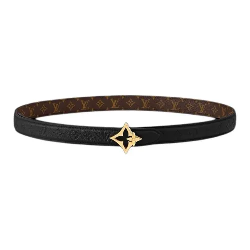 LOUIS VUITTON Коровья кожа холщовая кожа ремни женские черный 2 см