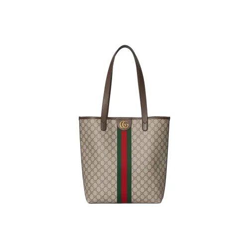 GUCCI Ophidia Ткань с покрытием Тоут Сумка Сумка для покупок Сумка на плечо Средний Мужской Бежевый и Коричневый