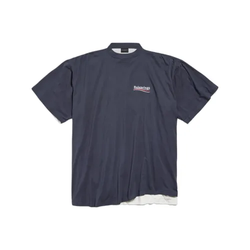 Balenciaga T-Shirt Loose Fit Men's Dark Blue