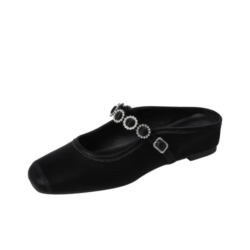 Beijiani Резиновая подошва стразы устойчивые к истиранию домашние тапочки женские черный