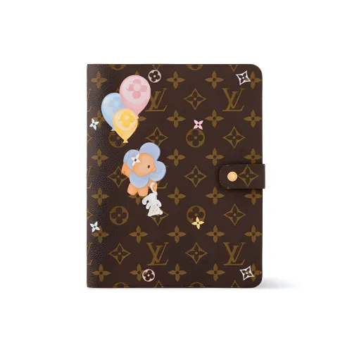 LOUIS VUITTON Покрытый холст Настольный ноутбук Чехол для защиты среднего размера Женский Коричневый