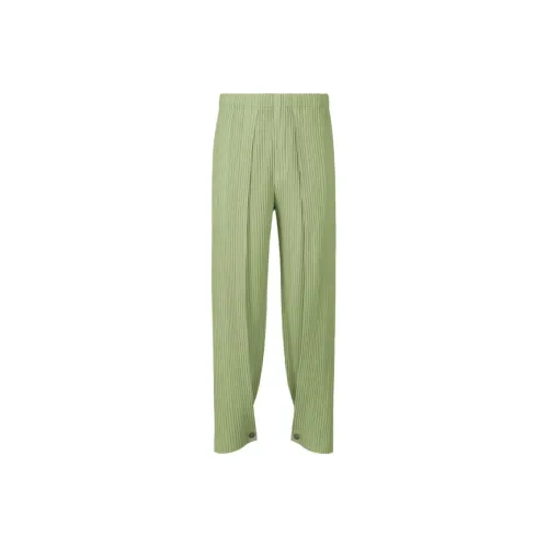 Homme Plissé Issey Miyake Зеленые Мужские Повседневные Брюки