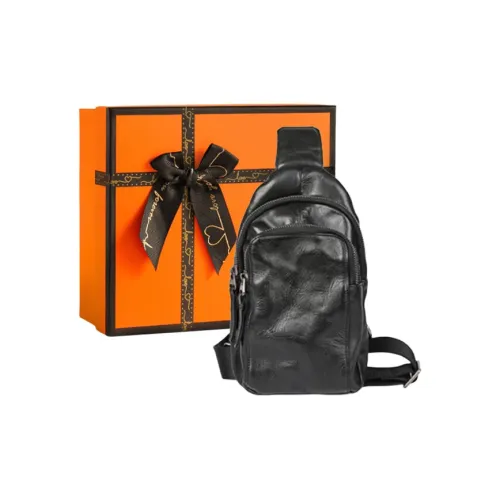 OUBOTE Сумка через плечо из коровьей кожи стандартная мужская черная