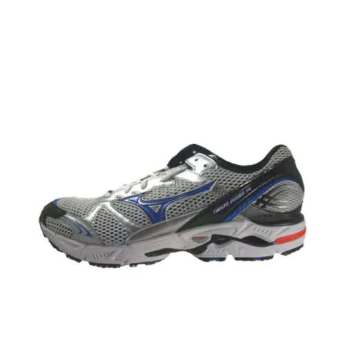 Mizuno Wave Rider 14 Устойчивый к истиранию Низкий Топ Спринт Беговые кроссовки Унисекс Серый