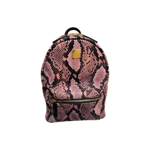 MCM Stark Visetos Замша Рюкзак Маленький Женский Розовый