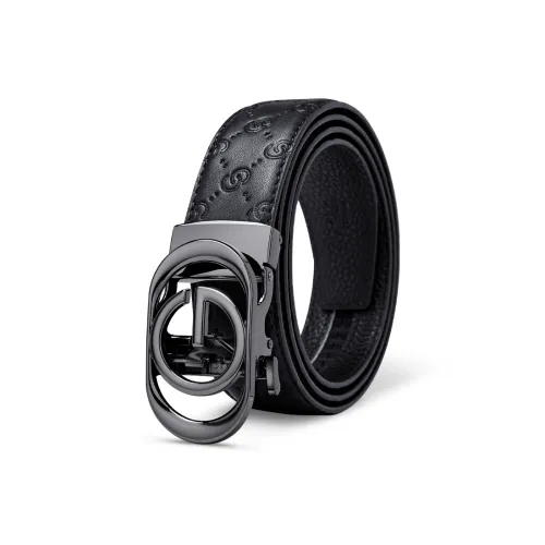 Cheekkiss Коровья кожа Тисненая Автоматическая застежка Кожаные ремни Мужской Ширина 3,5 см