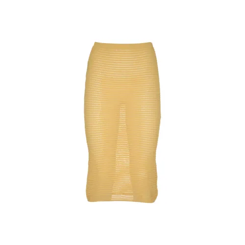 Paloma Шерсть Повседневная Длинная Юбка Женская Желтая