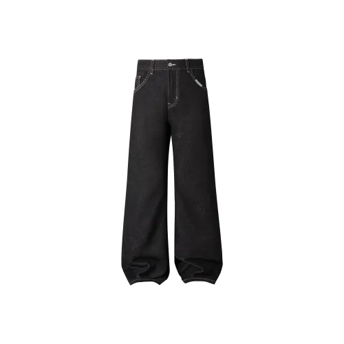 CHARLIE GOLF Оригинальные черные джинсы унисекс из денима