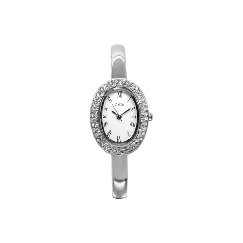 GEDI Кварцевый механизм сплав ремешок женские часы золотой циферблат