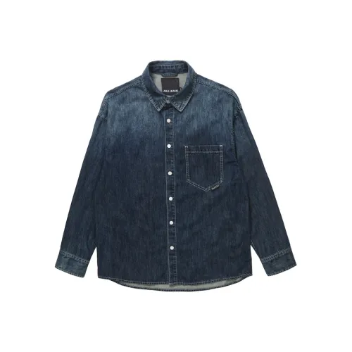 ABLE JEANS Промытый темно-синий цвет индиго Женские рубашки