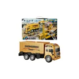 [Большой размер Контейнер Грузовик+Башня Журавль]+Запусковая дорожка+6 Сплавных автомобилей+Пакет барьеров для шоссе+Короткая дорожка