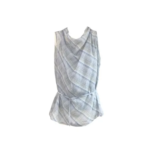 MA JOURNEE Синяя клетка Женские футболки