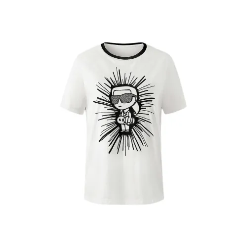 Karl Lagerfeld Стандартная футболка Женская Белая